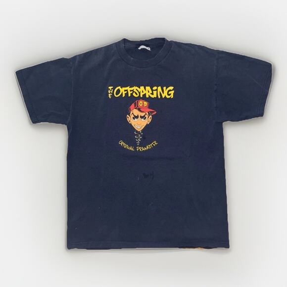 Vintage The Offspring Original Prankster Band T-Shirt Blue Large 21x27 Y2K 2000 - Picture 1 of 6